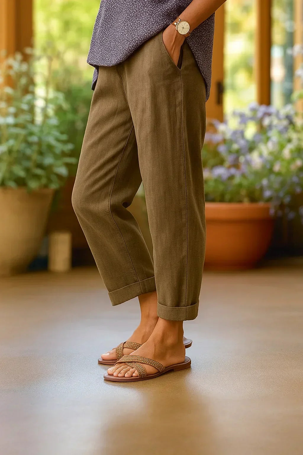 The Rivana | Relaxed cotton linen summer pants