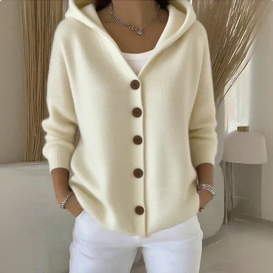 Zoé – Soft Hooded Knit Cardigan