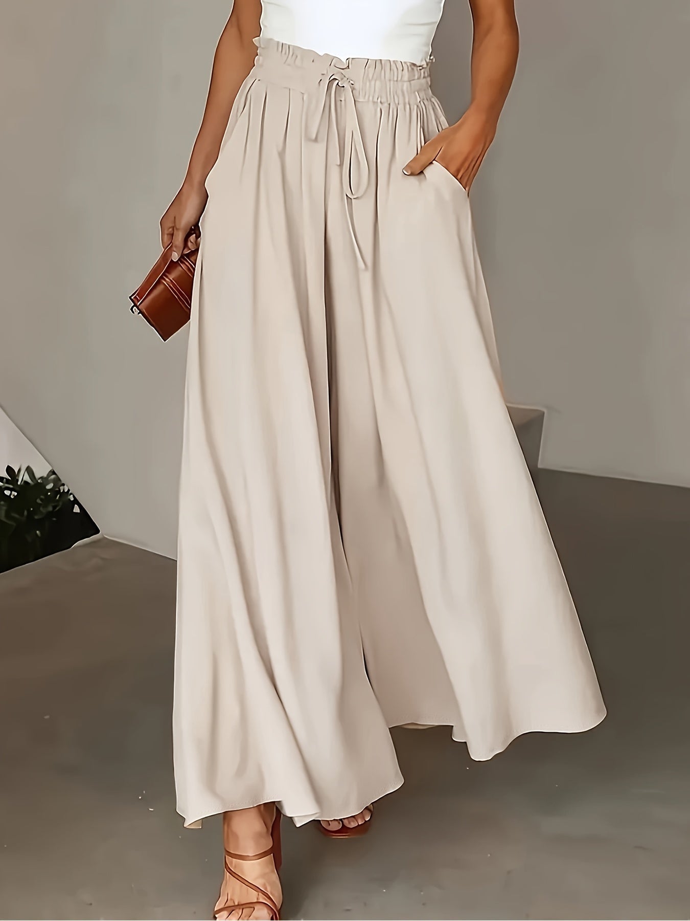Lisa | Airy linen trousers with elastic waist