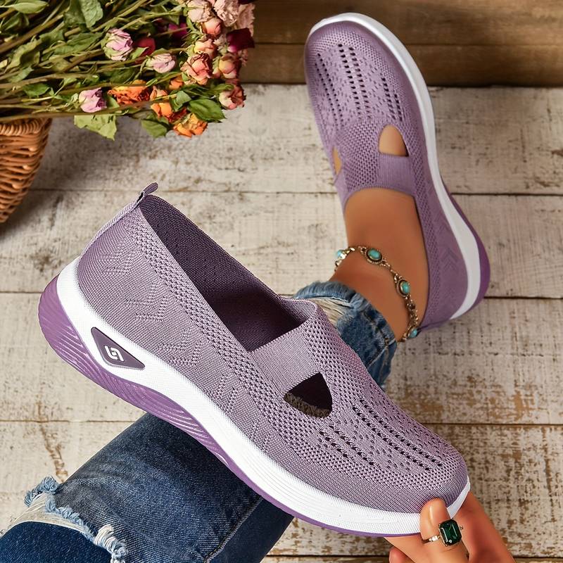 Haniya - Breathable Knit Slip-On Sneakers