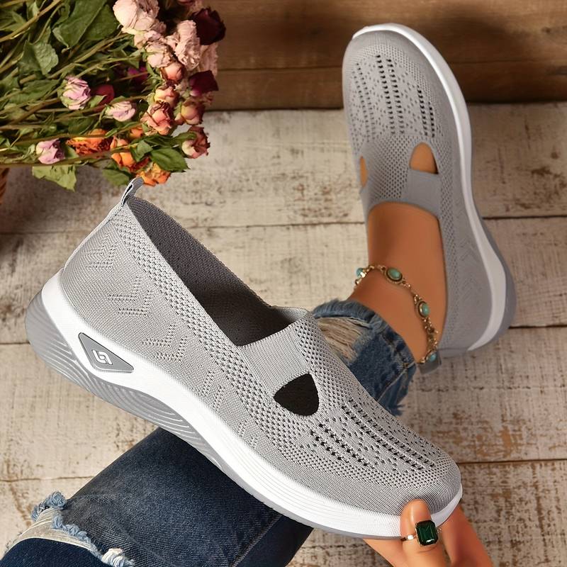 Haniya - Breathable Knit Slip-On Sneakers