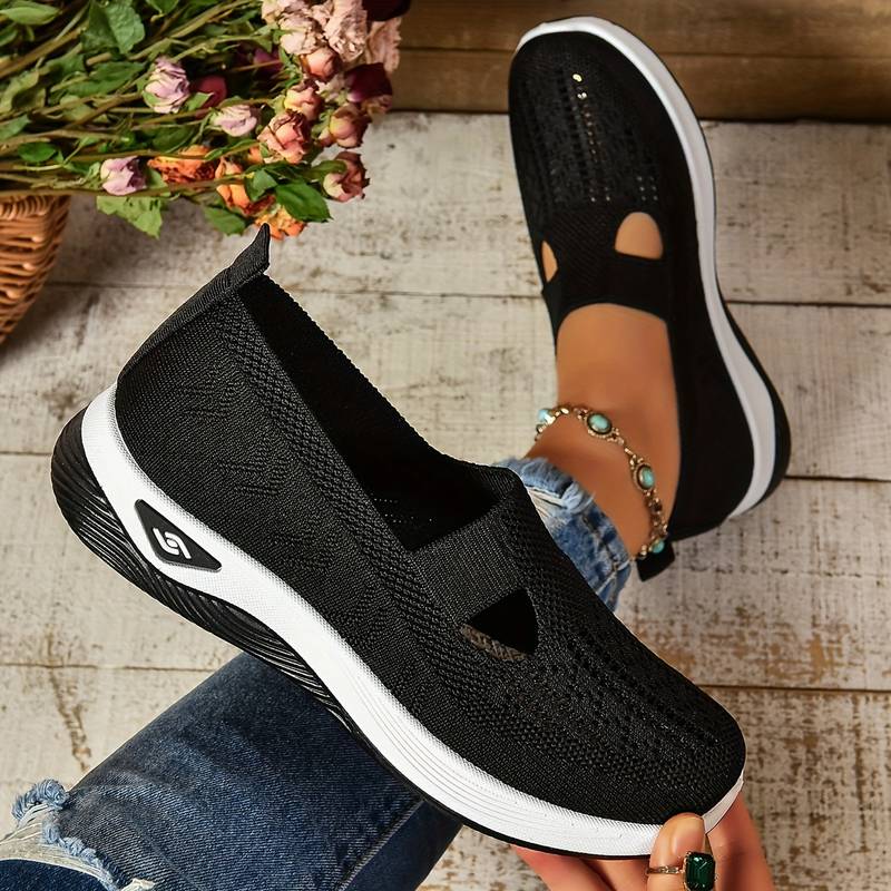 Haniya - Breathable Knit Slip-On Sneakers